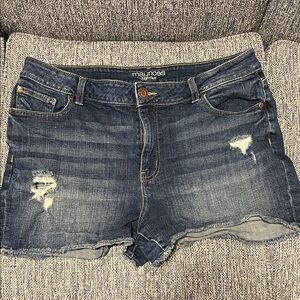 Maurices Distressed Blue Jean Shorts